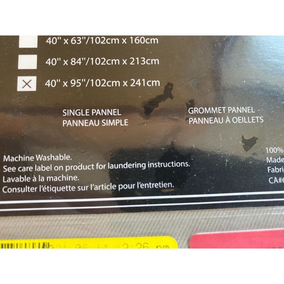 Pierre Single Blackout Grommet Panel Curtain Stone 40" x 95" - Picture 3 of 5